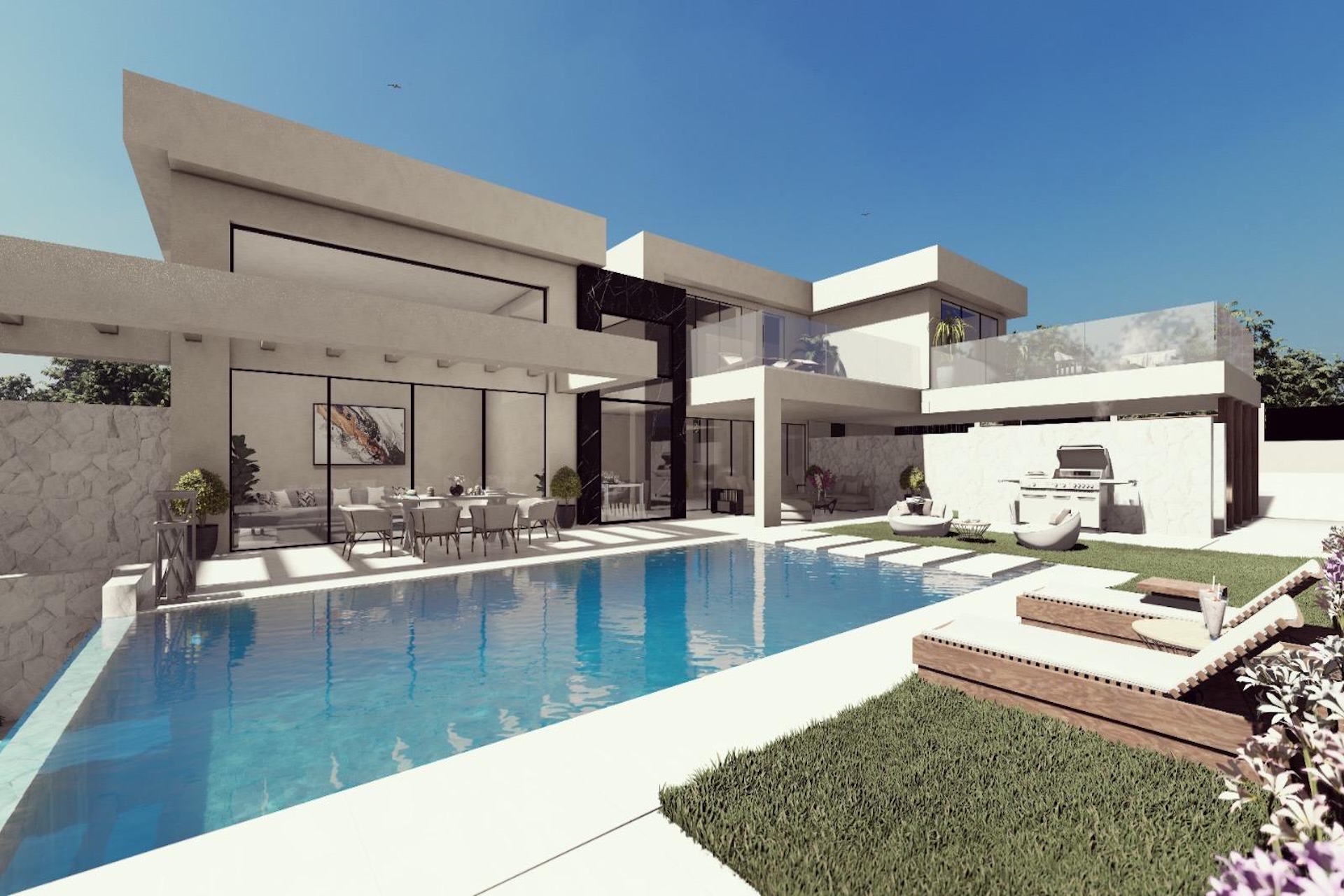 Contemporary villa under construction in West Estepona